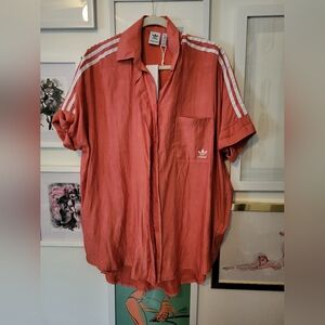 Adidas button up shirt dress